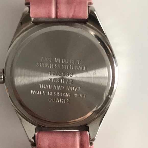 COPY - NWOT Anne Klein Women’s Faux Diamond Pink Genuine Leather Strap Watch Y2… - Picture 11 of 13
